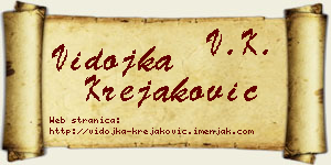Vidojka Krejaković vizit kartica